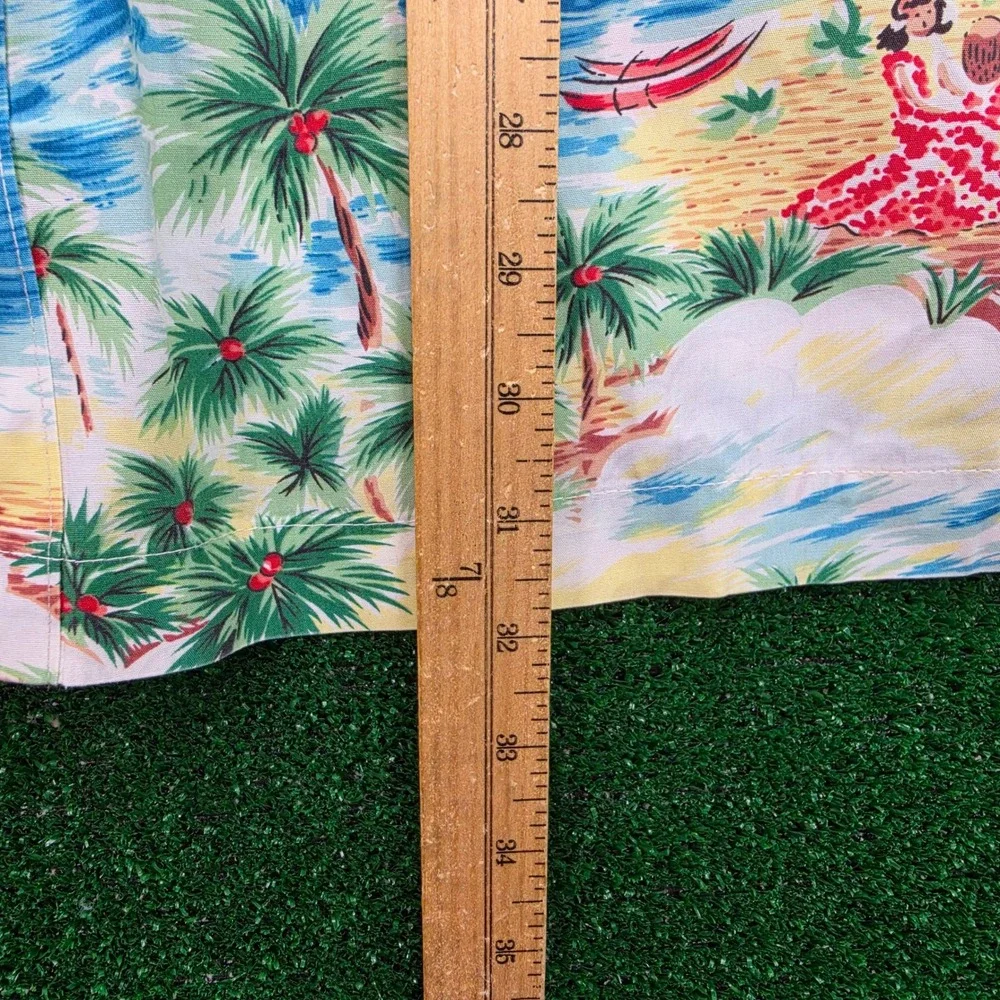 Wrangler Western 1947 Shirt Mens 2XL Hawaiian Beach Island Paradise Sailboat AOP
